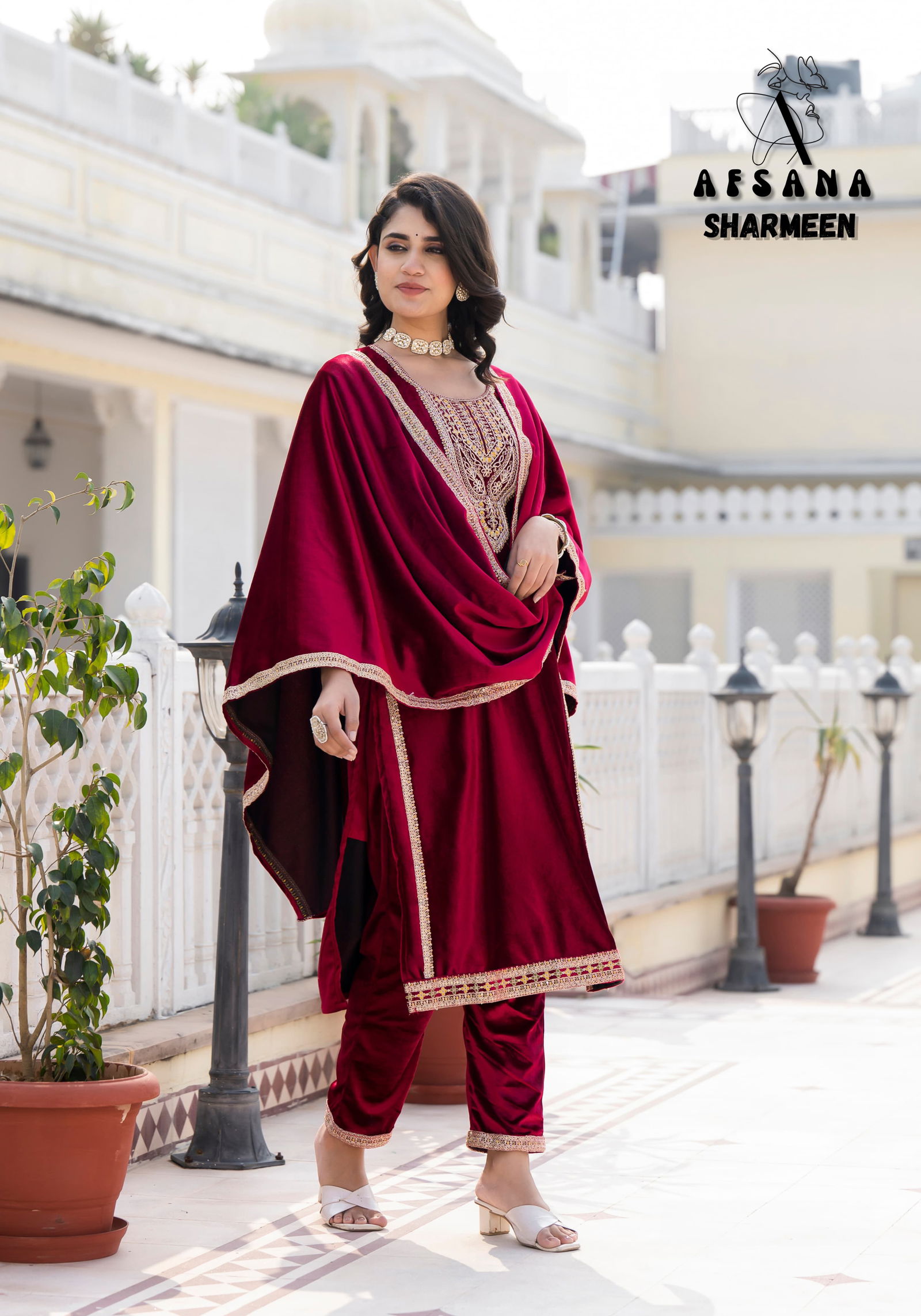 Sharmeen By Afsana Viscose Makhmal Readymade Suits Wholesalers In Delhi
